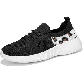 Women's Slip-On Shoes with Leopard Cheetah Print Casual Sneakers Crafted by Flying-Woven Tatting Breathable Mesh Fashionable Shoes for Ladies with Anti-Slip and Wear-Resistant Soft Outsole