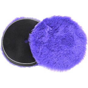 2Pcs 6" /150mm Wool Cutting Pads, Wool Polishing Pads, Wool Buffing and Polishing Pad Set, Purple, for Car Polishing