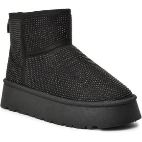 CLOUDAIR Women's Ankle Comfort Winter Boots with plush faux Fur, Stylish studded design & Durable, Slip-On trendy women's Winter Footwear