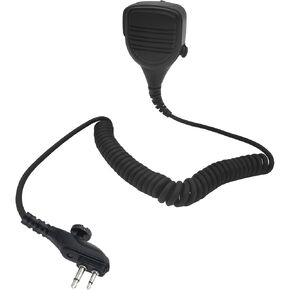 Waterproof Shoulder Mic with 3.5mm Listen Earpiece Walkie Talkie Lapel Microphone Hands Free Speaker Mike for Hytera Hyt bd402i bd502i bd612i pd502i pd402i pd506 (Black)