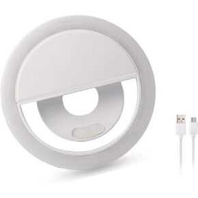 JOSF- Mini Selfie Ring Light dimmable with 36 Led light, usb rechargeable, Put light in your environment on smartphone, laptop or tablet, Great light for picture, social media, Vlog, online conference