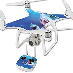 MightySkins Skin Compatible with DJI Phantom 4 Quadcopter Drone – Great Whites | Protective, Durable, and Unique Vinyl Decal wrap Cover | Easy to Apply, Remove, and Change Styles | Made in The USA