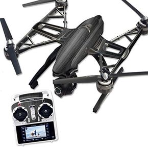 MightySkins Skin Compatible with Yuneec Q500 & Q500+ Quadcopter Drone wrap Cover Sticker Skins Black Wood