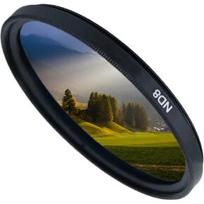 82mm ND8 Camera Lens Filter – Professional Neutral Density Filter for Light Reduction in Photography and Videography