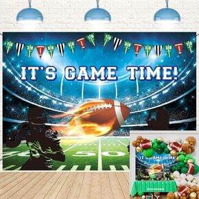 Football Backdrop Football Party Decorations 7x5FT Touch Down Football Sports Theme Background for Photography Football Fans Birthday Party Banner Supplies Photo Props