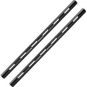 KONDOR BLUE 12" PPSh 15mm Threaded Aluminum Rod, Raven Black, 2-Pack