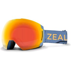 نظارات Zeal Optics Cloudfall XL للتزلج على الجليد للرجال والنساء مع عدسات إضافية قابلة للتبديل، OTG، مضادة للضباب، ليلة داكنة/كيمياء مستقطبة