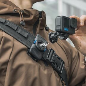Magnetic Backpack Strap Clip Mount, 360° Rotation Quick Clip Mount Compatible with GoPro Hero 13, 12, 11, 10, 9, 8, DJI Action 5 Pro/4/3, Insta360