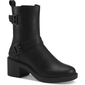 Alfani Womens Chantal Faux Leather Ankle Booties Black 8 Medium (B,M)