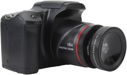 Digital Camera 1080P HD 16MP for Photography Video Vlogging, 2.4in 16x Zoom Anti Shake Autofocus Camera with Built in Flash Lamp, 52mm Wide Angle Lens, Webcam Function in Saudi Arabia