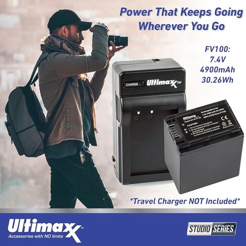 Ultimaxx Advanced FDR-AX43A UHD 4K Handycam Camcorder Bundle-يشمل: 128GB Extreme SDXC ، بطارية احتياطية ، حقيبة أدوات مقاومة للماء ، مجموعة مصباح LED فائقة السطوع وأكثر من ذلك بكثير (حزمة 26pc) in Kuwait