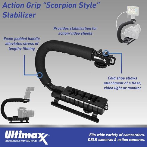 Ultimaxx Advanced FDR-AX43A UHD 4K Handycam Camcorder Bundle-يشمل: 128GB Extreme SDXC ، بطارية احتياطية ، حقيبة أدوات مقاومة للماء ، مجموعة مصباح LED فائقة السطوع وأكثر من ذلك بكثير (حزمة 26pc) in Kuwait