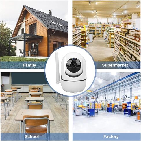 Yoidesu Security Camera Plastic Metal 720P 360 Degree Household Surveillance Camera US Plug AC 100‑240V in Saudi Arabia