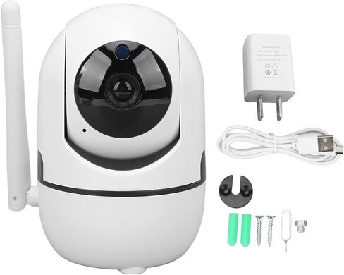 Yoidesu Security Camera Plastic Metal 720P 360 Degree Household Surveillance Camera US Plug AC 100‑240V in Saudi Arabia