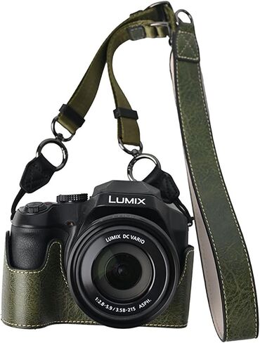 علبة كاميرا واقية لـ Panasonic Lumix DC-FZ80D (Lumix DC-FZ82D/LUMIX DC-FZ85D) ، CASE CASAL CASE FZ82D FZ85D مع حزام كتف قابل للتعديل PU in Kuwait