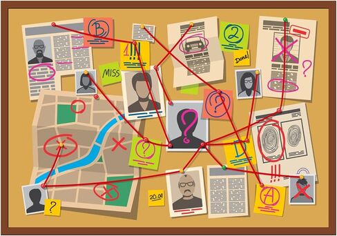 BELECO 7x5ft Fabric Spy Agent Detective Photography Backdrop Cartoon Crime Board Suspects Photos Clue Evidence Top Secret Mission Background Mystery Party Spy Birthday Party Decorations Photo Props in Kuwait