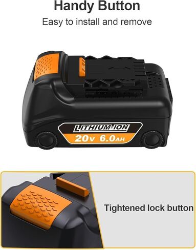 2pack استبدال بطارية DeWalt 20V 6000mAh ، متوافق مع بطارية 20 فولت DCB200 DCB204 DCB206 DCD/DCF/DCG/DCS بطاريات أدوات الطاقة اللاسلكية مع مؤشر LED in Kuwait
