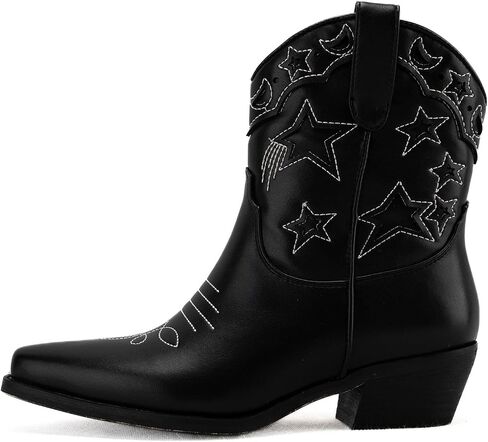 KaroNairy 3 Inch Black Platform Ankle Boots Round Toe Non Slip Work Chelsea Booties for Women in Saudi Arabia