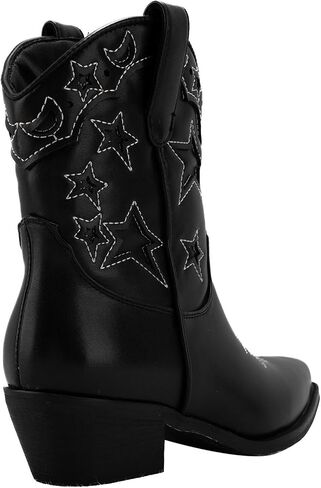 KaroNairy 3 Inch Black Platform Ankle Boots Round Toe Non Slip Work Chelsea Booties for Women in Saudi Arabia