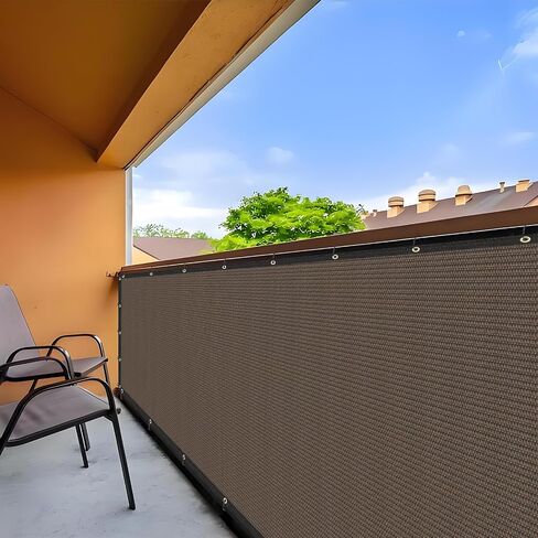 مزاج مشمس 5 'x 50' الحجم البني حجم السور شاشة الخصوصية الزجاج الأمامي 160 GSM GRADE GRADE MASH MAST in Saudi Arabia