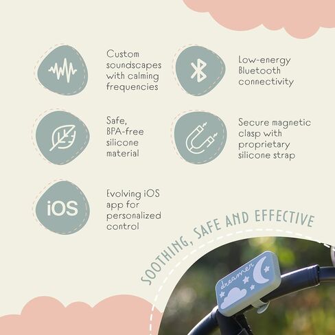 Dreamer Sound Machine - Portable Sleep Aid with Sleep-Promoting Frequencies, Baby Night Light & Custom Soundscapes for Babies & Kids - Sage in Saudi Arabia