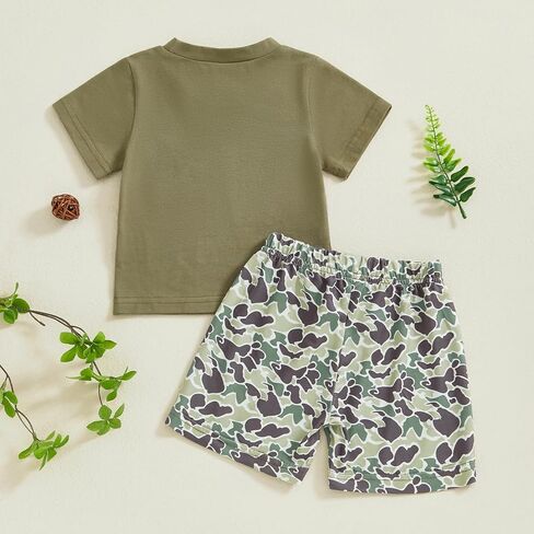 Madjtlqy Toddler Baby Boy Summer Clothes Short Sleeve T Shirt Top Casual Shorts Set Cute Infant Boys Shorts Set in Saudi Arabia