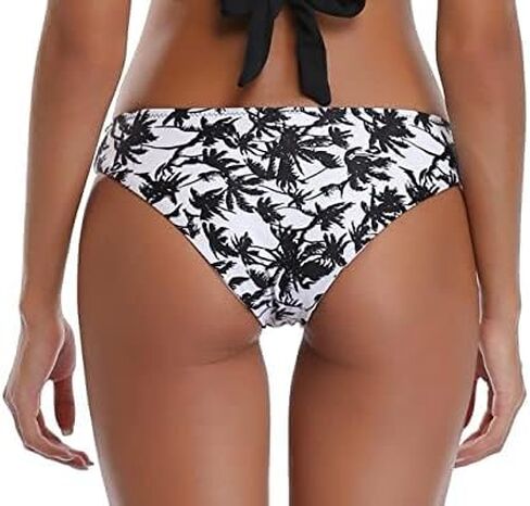 SHEKINI Women's Bikini Bottom Floral Print Hipster Swim Bottoms Low Rise Swimsuit Bottoms in Saudi Arabia