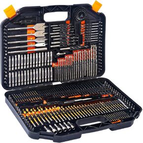 Carbide Drill Bit Set and Allen Wrench Hex Drill Bits Tool Kit Organizer for Cordless Drill Impact Drive Masonry Drill Bit Set (246PCS)