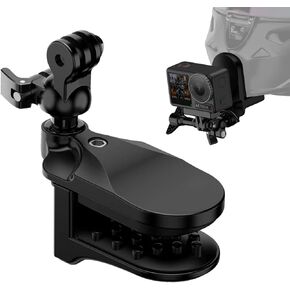 Motorcycle Helmet Chin Clamp Mount Compatible for GoPro Hero 13, 12, 11, 10, 9, 8, 7, (2018), 6, Hero Black, Insta 360 X4/X3/X2/X, Session, Xiaomi Yi, SJCAM