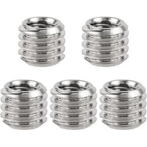 5pcs 1/4 Inch to 3/8 Inch Screw Adapter Tripod, Microphone Stand Adapter Tripod Thread Adapter Mic Stand Adapter Camera Mount Adapter for Camera Equipment