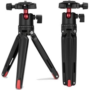 REFLEX CAMERA Premium Quality Desktop Tripod with 360° Ball Head – Aluminum, 5kg load, quick release plate, bubble level, compact & portable. Ideal for Cameras & Phones, precise panoramic shots.