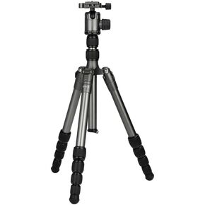 REFLEX CAMERA TLS-TP431 Compact Aluminum Travel Tripod, 360° Ball Head, 160cm Max Height, Lightweight, Supports DSLR & Smartphone, Foldable to 36cm, 5kg Load Capacity, w/Tripod Bag