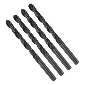 Twist Drill Bits, 6.7mm Cutting Diameter 0.26" Shank, High-Speed Steel Black Oxide Coating Jobber Bit Set (Applications: for Metal Wood Plastic), 4-Pieces