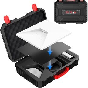 VeoeV Starlink Mini Case, Waterproof Hard Case for Starlink Mini Dish Kit, Starlink Mini Outdoor Carrying Case for Starlink Mini Master Disk & Accessories, Ideal for RV Travel & Outdoor Use