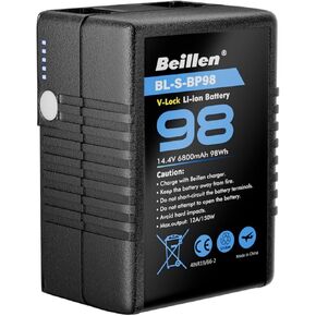 Mini V-Lock Battery with D Tap/USB C/BP/, 6800mAh 98Wh 14.4V Maximum Load 150W/12A, V Lock Battery Supports 45W Fast Charging 100W Output for Camera/Monitor/Camcorder/Video Light