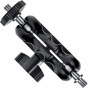 Mini Magic Arm with Dual Ball Head and 1/4'' Screw - Compatible with Super Clamp, Camera Cage, Monitor, and Microphone - Max Load 4.4lb/2kg