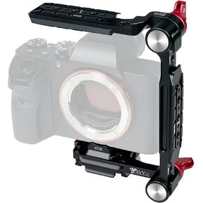 SY38 Camera Quick Release Foldable Half Cage,Equipped with SY22 SY38 SY50 Quick Release Interface in The Bottom of The Camera Cage,Compatible Arca and 38mm 50mm Bayonet and Tripod on The Market,V3802