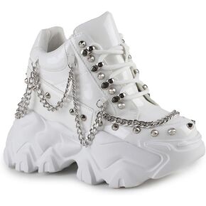 AnthonyWang Pomegranate-01 Chain Women's Platform Lace Up Sneakers
