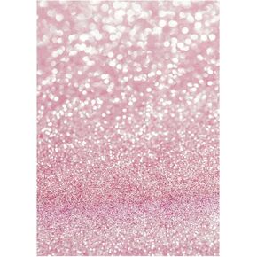 WOLADA Pink Backdrop Glitter Photo Backdrop Bokeh Photography Backdrop Silver Shimmer Wall Backdrop 5x7FT 12617