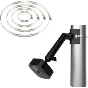 Blink Camera Pole Mounting Bracket,Compatible with Blink Outdoor (4th &3rd Gen), 360 Degree Adjustable Adjustable Pipe Clamp Mount for Blink Camera System
