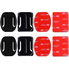 3M Adhesive Pads 3 X Flat and 3 X Curved Mounts Compatible with GoPro Hero 13 12 11 10 Max 9 8 7 6 5 4 Session DJI Osmo Insta 360 X3 and X4 Action Cameras (6 Packs)