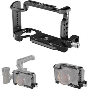 ZV-E1 Camera Cage,Full Camera Cage,Aluminum Video Rig Shooting Frame for Sony ZV-E1 Camera Cage,Built-in NATO Slider,HDMI Cable Clamp,and Multiple Threaded Holes