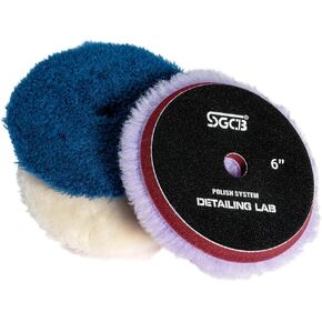 SGCB Premium Polisher Pad Set 3PCS, Polishing Pads Wool Pads Car Detailing (6 inch)
