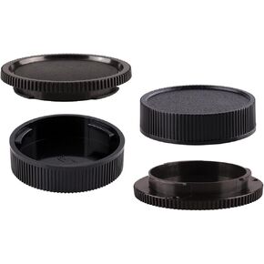 LR Camera Body Cap & Rear Lens Cover Compatible for Leica R-Mount LR Lens and Cameras, for R50 R3 R5 SL2 Camera (2 Pack)