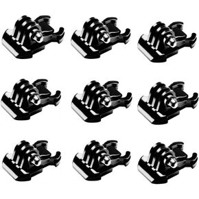 9-Piece Buckle Clip Basic Mount Set for Gopro Hero 12/11/10/9/8/7/6/5 Black, DJI Osmo Action and Other Action Cameras