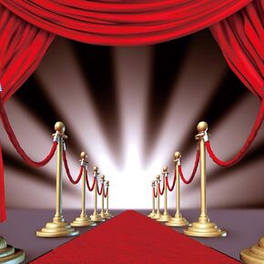 Red Carpet Curtain Backdrop for Background Photo Video Studio Photography (Vinyl-5x5ft)