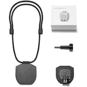Magnetic Neck Mount Holder with Long Screw and Adjustable Lanyard, First View Live Sports Camera Strong Magnet Brackets Compatible for DJI Action Camera Accessories