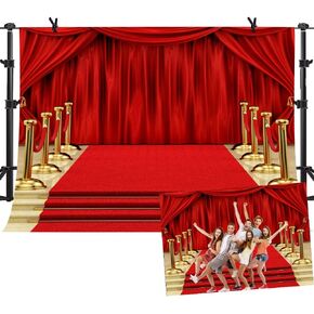 Red Carpet Curtain Backdrop Background Photo Studio Booth Props MTMETY 10X7ft ME555