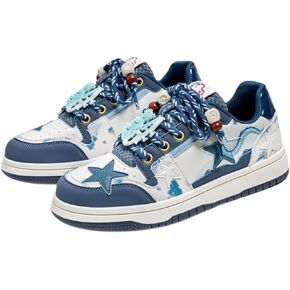 Star Cute Sneakers for Women Stylish Chunky Sole Trainers All-Season Comfortable Shoes in Multiple Colors
