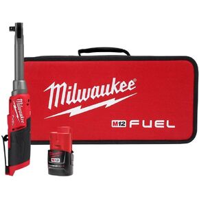 Milwaukee M12 FUEL 3/8" Extended Reach High Speed Ratchet, 35 ft-lbs Max Torque, Red